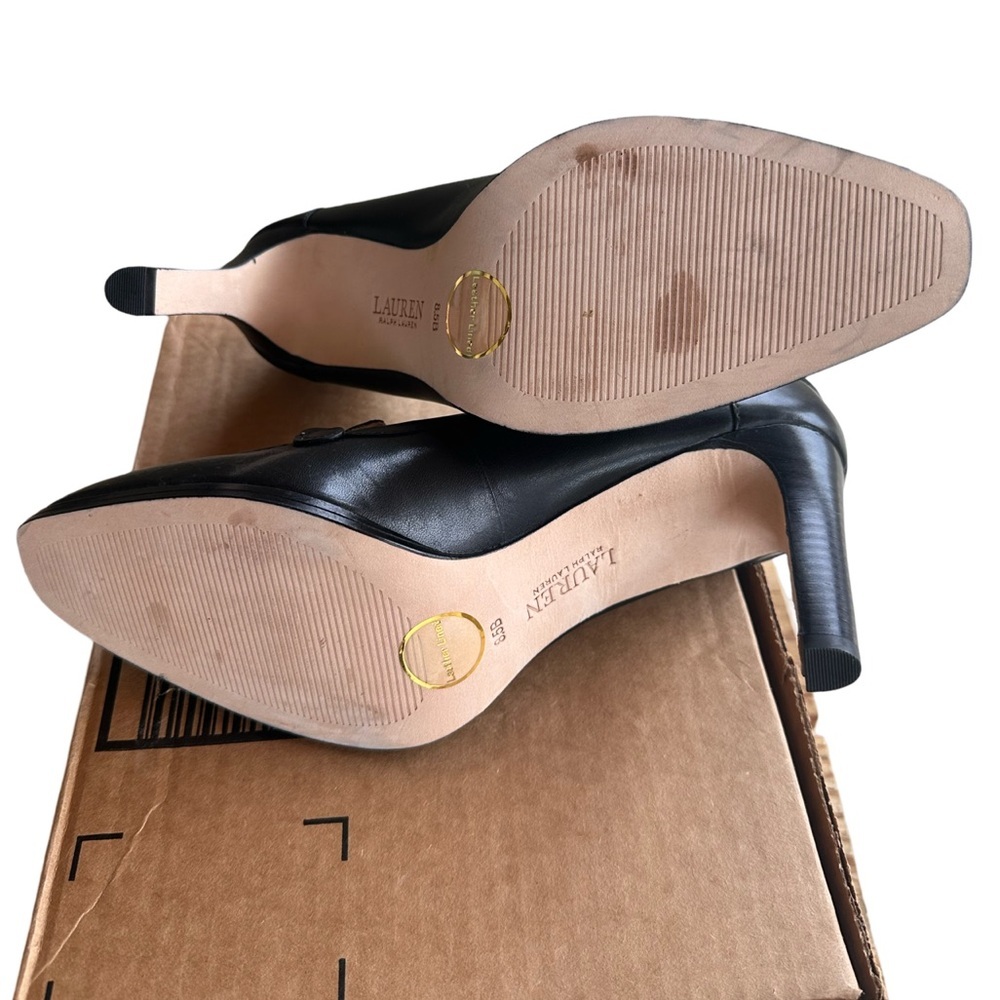 Ralph Lauren Colleen Leather Pump Black Women’s Size 8.5 - Picture 9 of 9